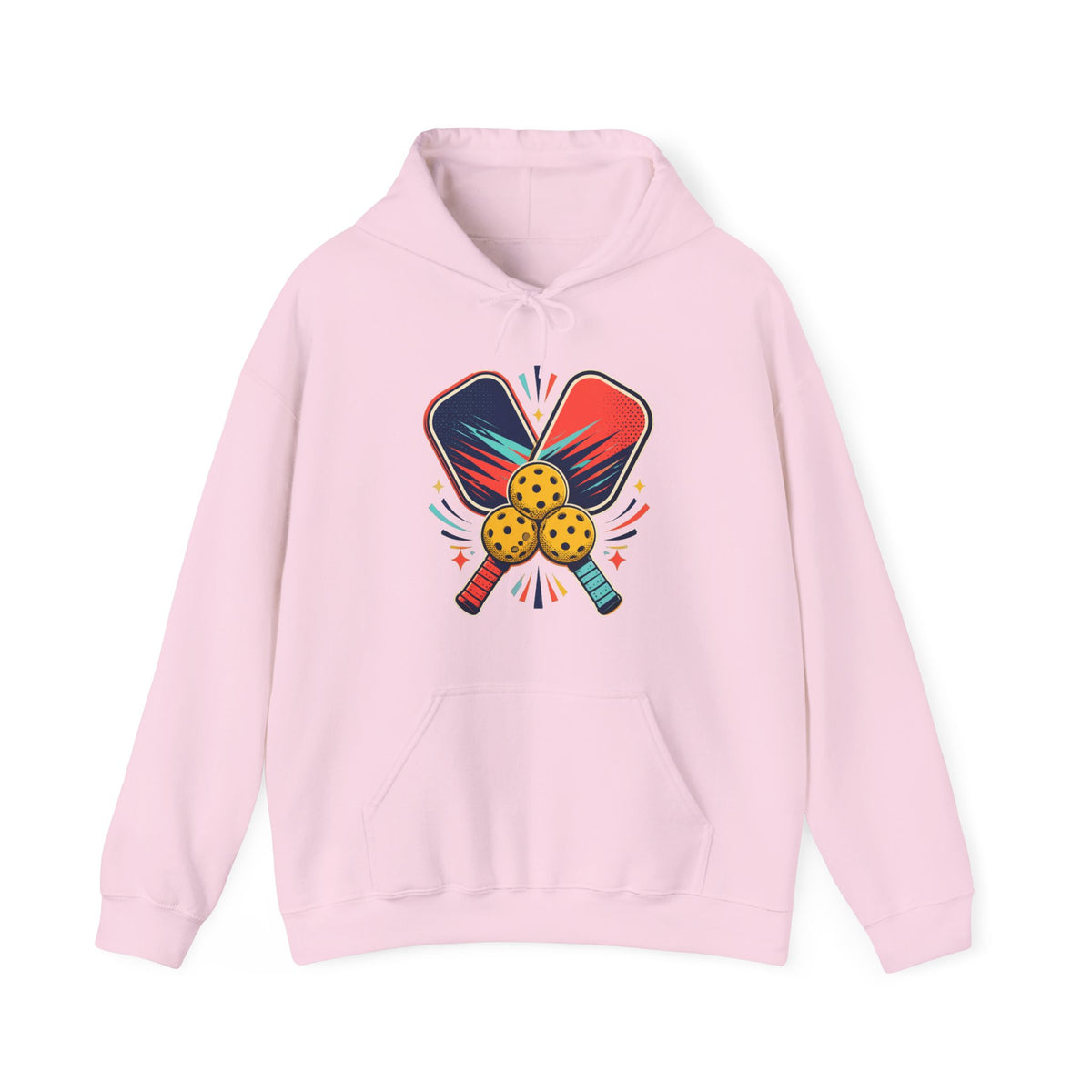 Retro Pickleball Paddles Recreational Sports Hoodie
