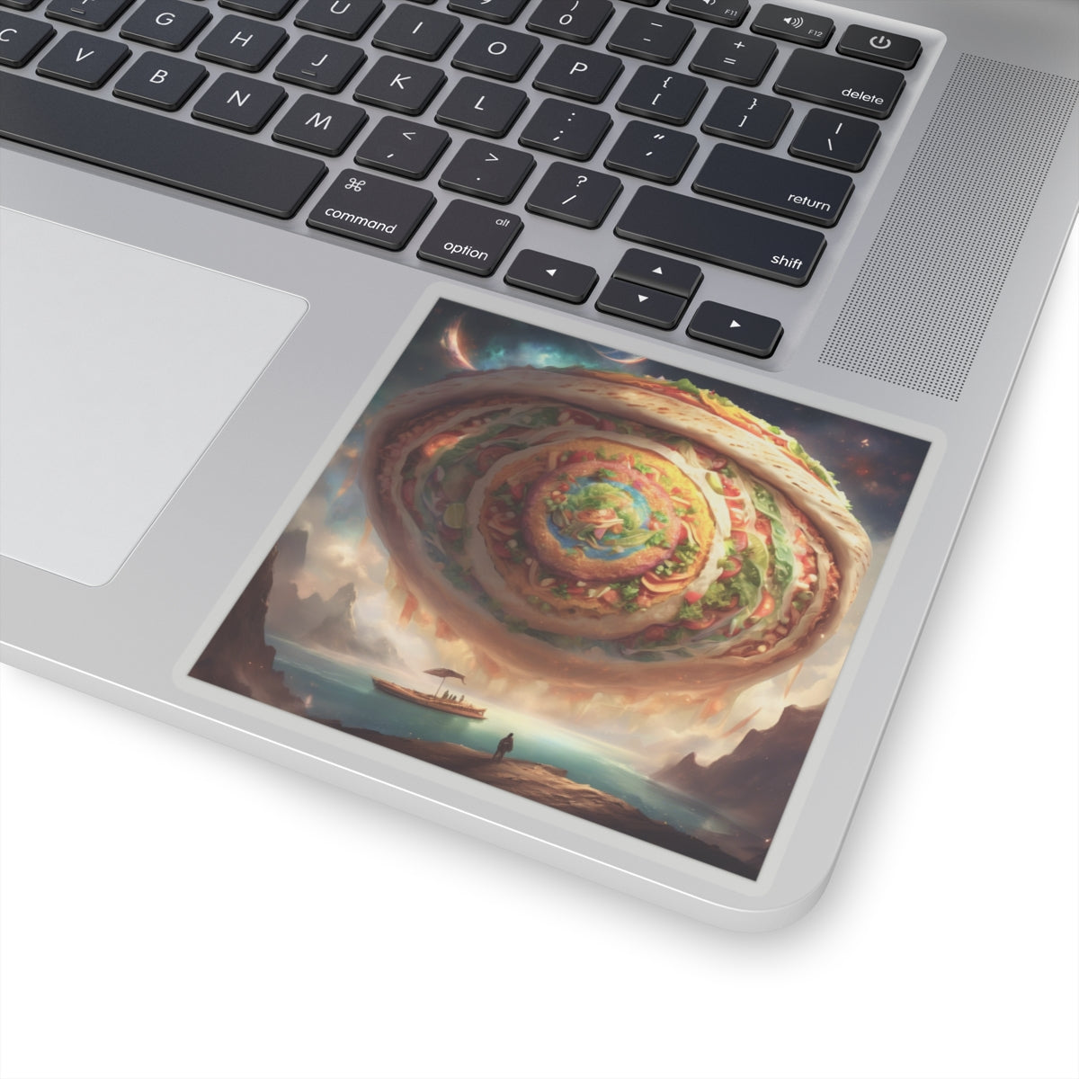 Cosmic Taco Portal Surreal Food Fantasy Art Sticker