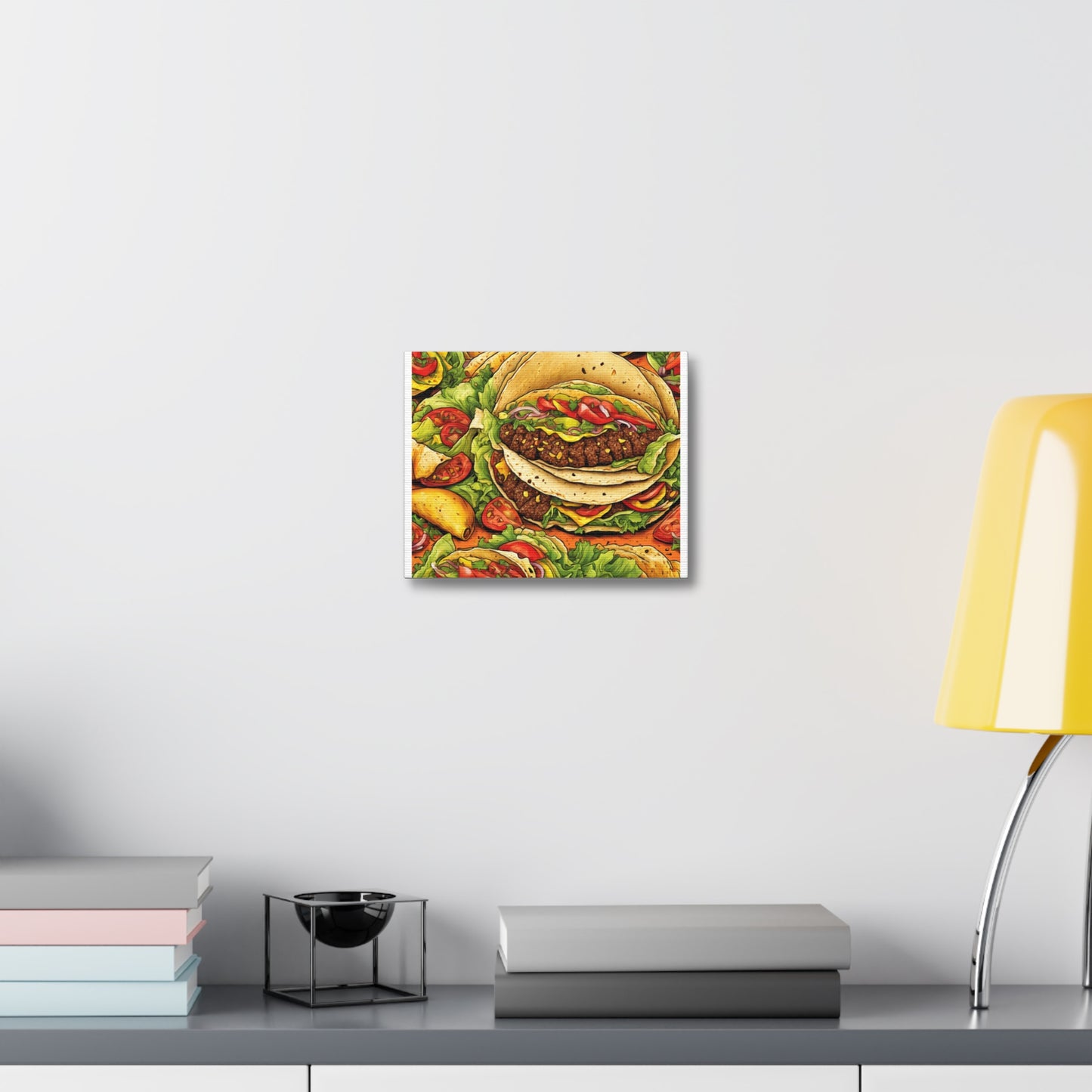 Stacked Taco Fiesta Foodie Gift Art Canvas