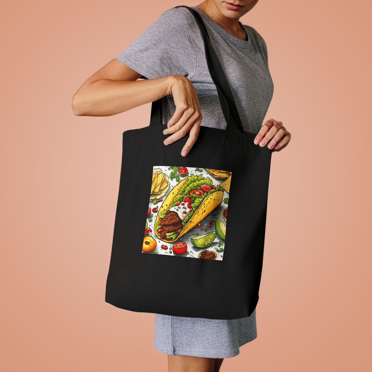 Bold Taco Illustration Foodie Gift Art Tote Bag