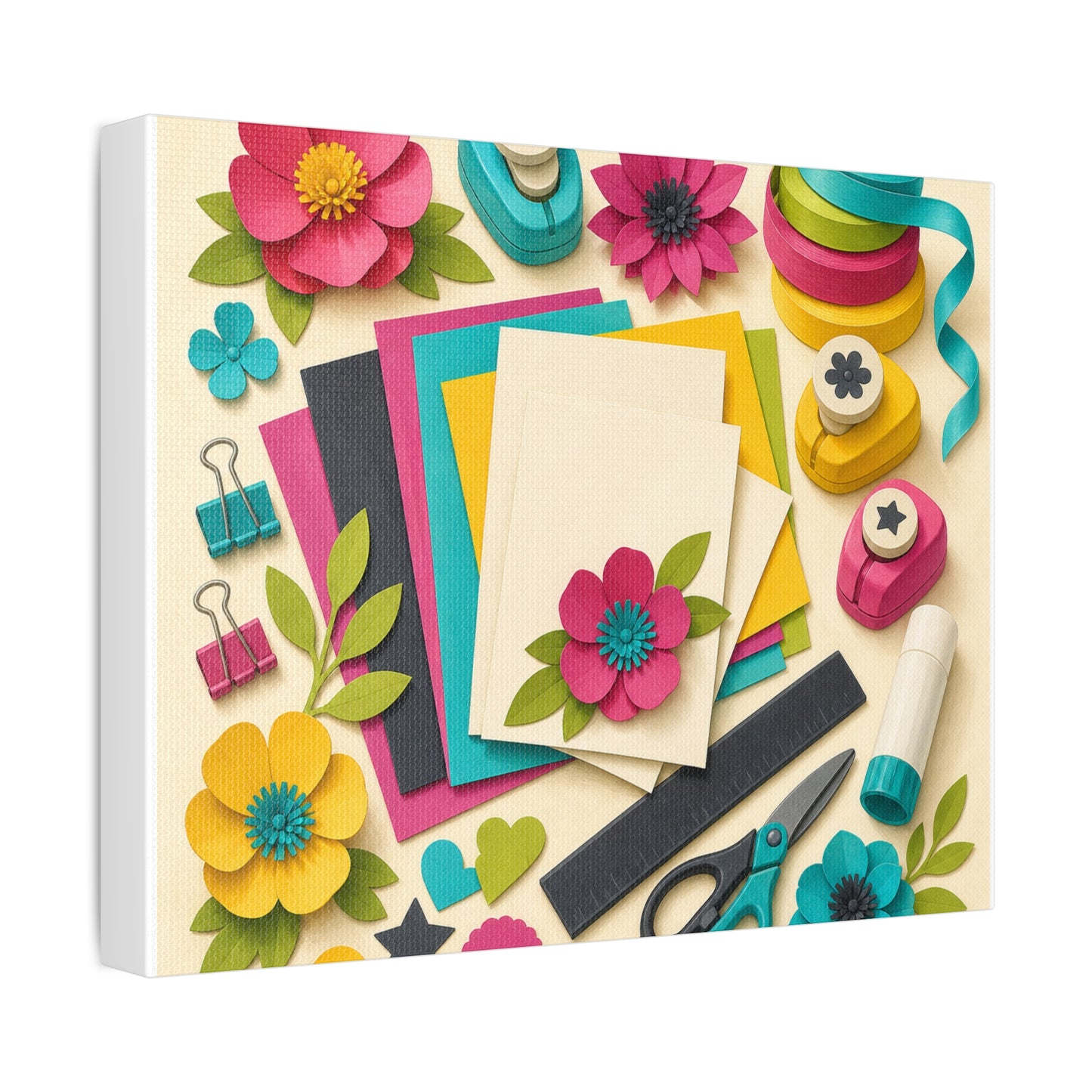 Bright Paper Crafting Hobby Canvas Art