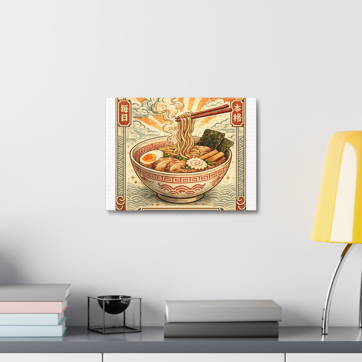 Vintage Ramen Bowl Japanese Food Canvas Art
