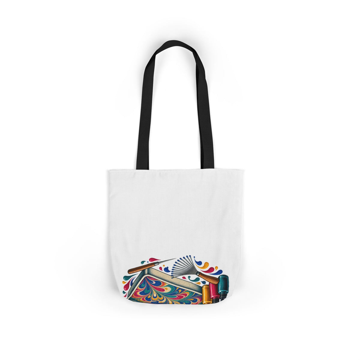 Colorful Paper Marbling Workshop Tote Bag