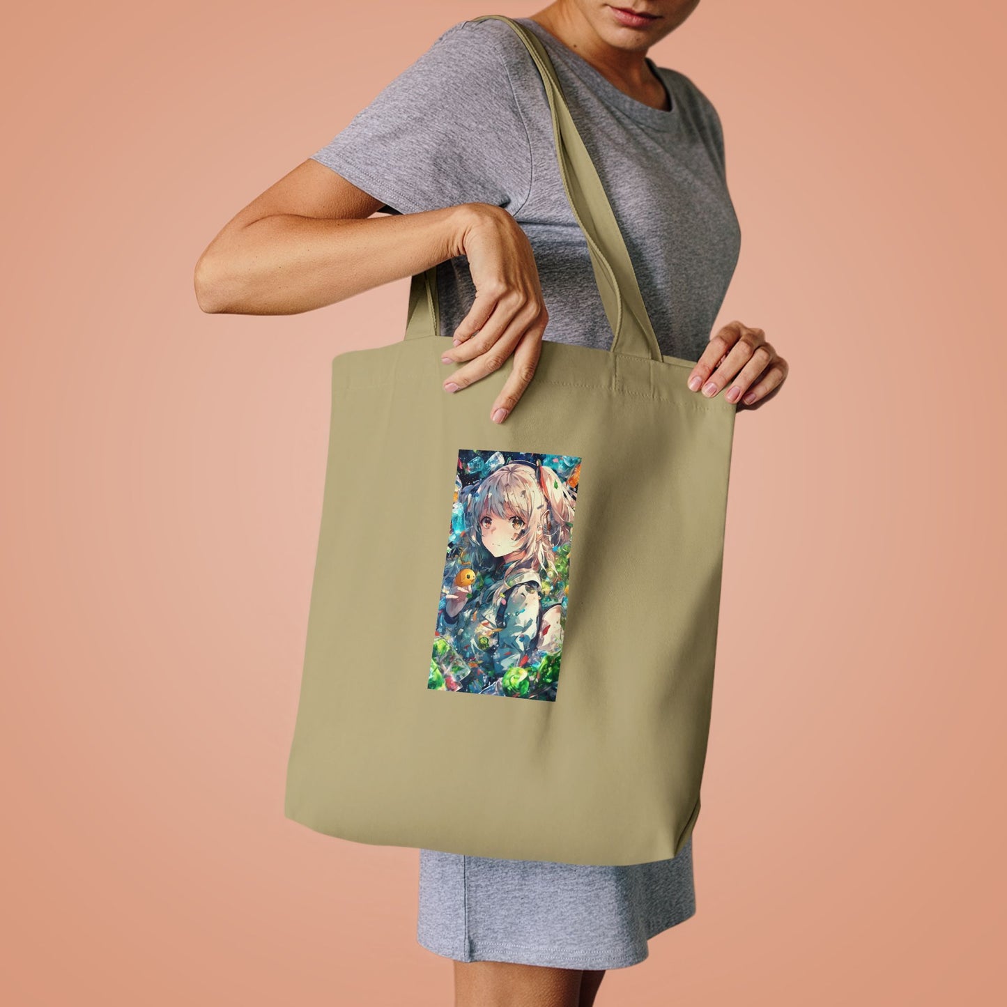 Crystal Bottle Anime Portrait Eco Style Tote Bag