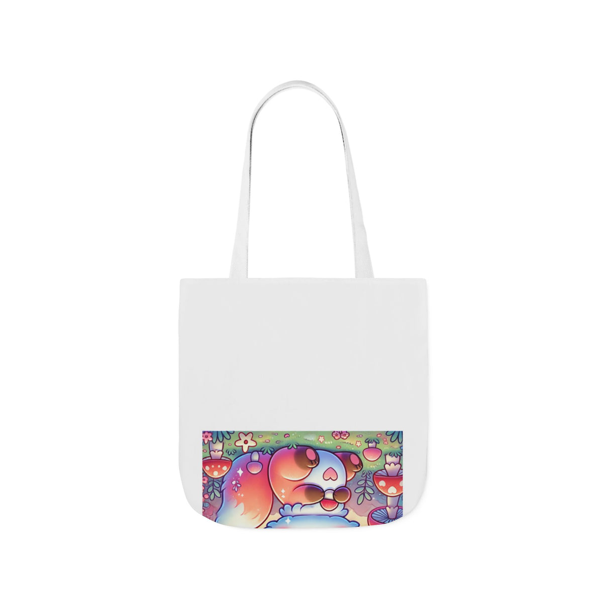 Pastel Woodland Fox Mushroom Kawaii Canvas Tote Bag