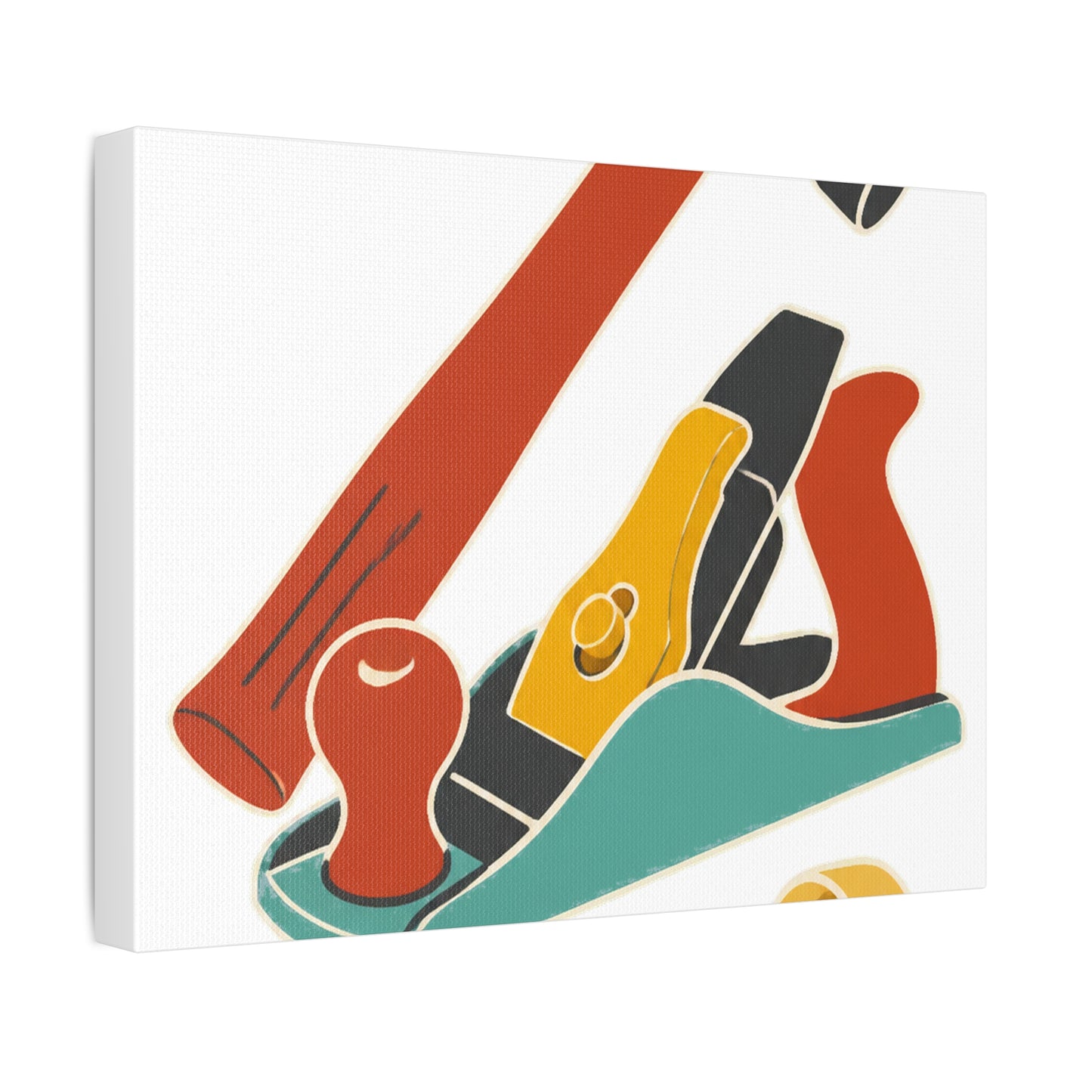 Carpenter Hammer Hand Plane Woodworking Canvas Art