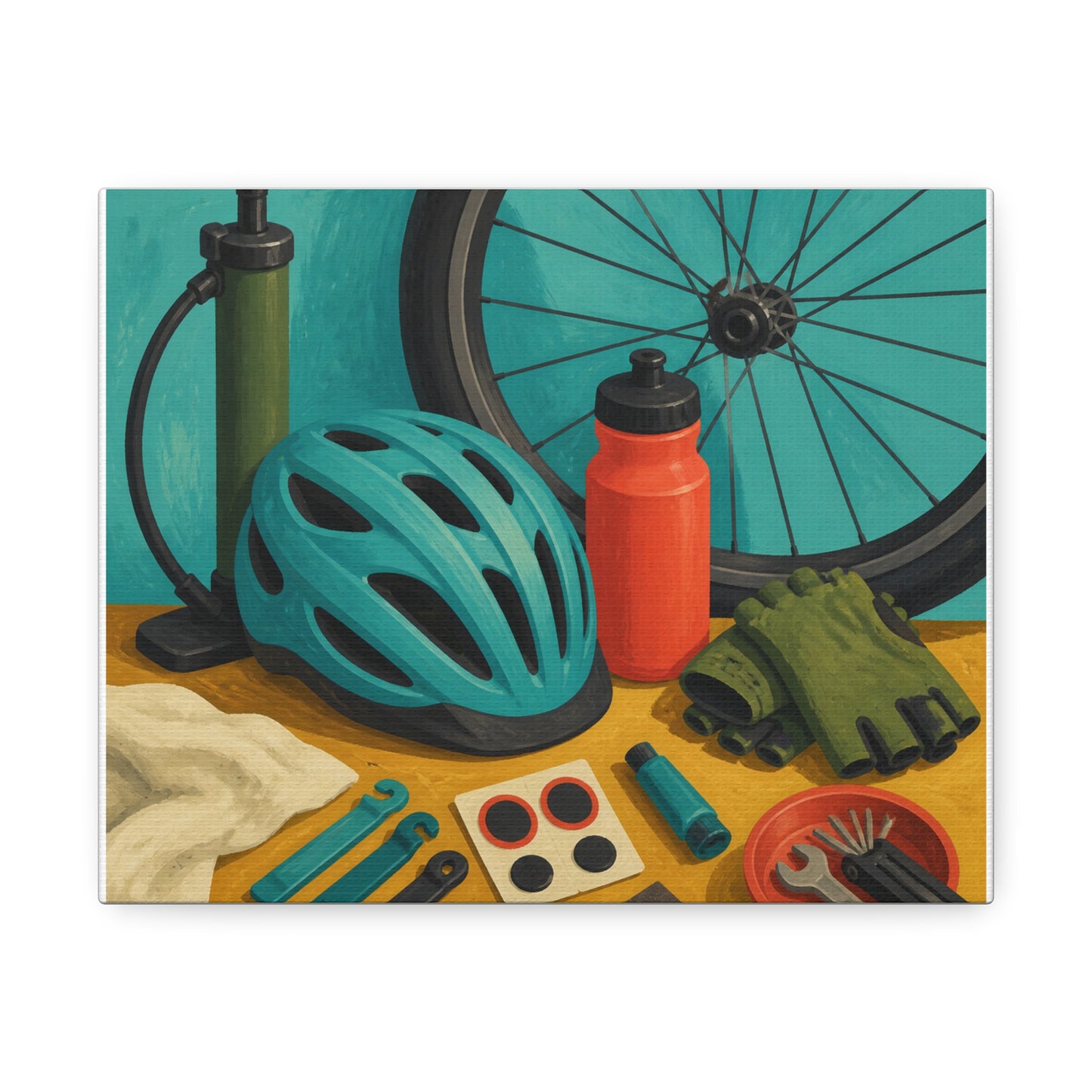 Everyday Bicycle Workshop Art Canvas Art