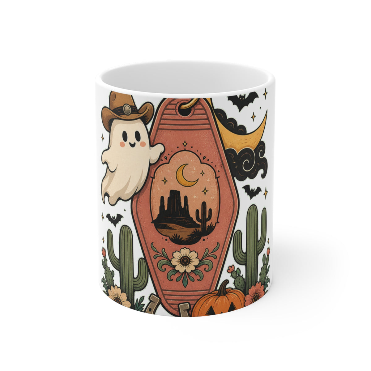 Haunted Desert Keytag Ghost Halloween Mug