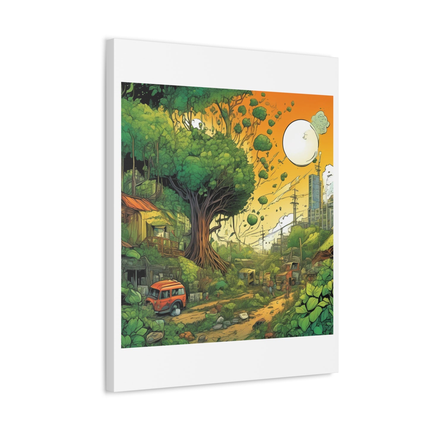 Cottage Road Landscape Nature Gift Art Canvas