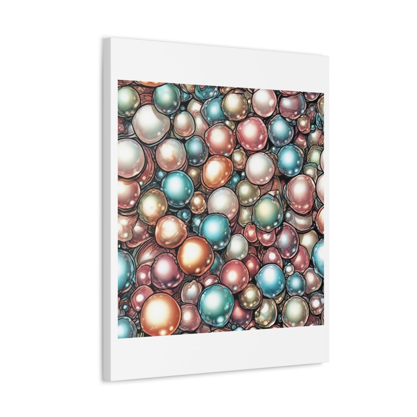 Rainbow Pearl Marble Abstract Gift Art Canvas