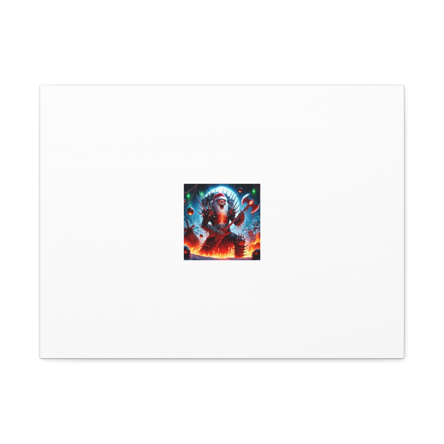 Heavy Metal Santa Holiday Concert Dark Holiday Canvas Art