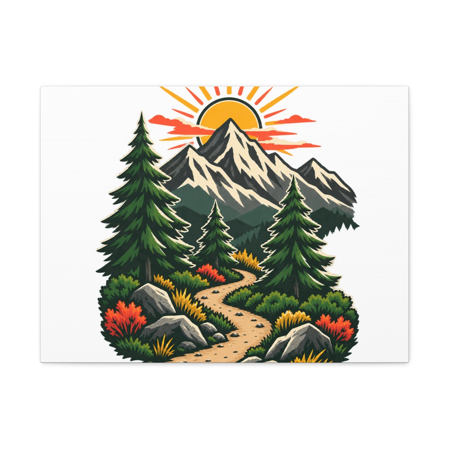 Sunrise Mountain Trail Outdoor Adventure Canvas Art