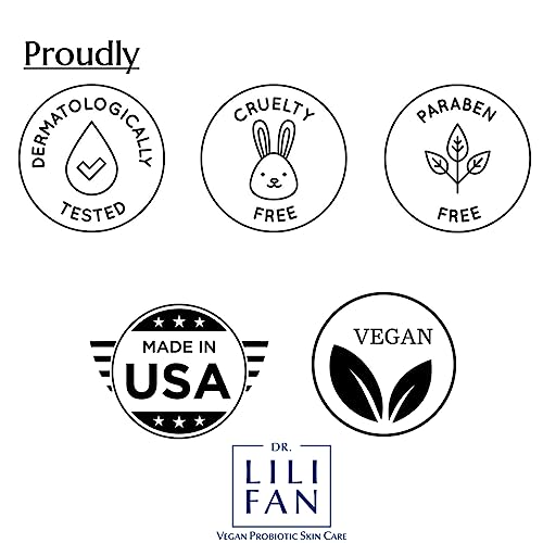 Dr Lili Fan Probiotic Recovery Cream: Vegan Probiotic, Anti-Aging Face Cream for Skin Renewal. Boosts Skin's Collagen and Targets Wrinkles. Prevents Acne. Standard Size - 1.7 fl oz.