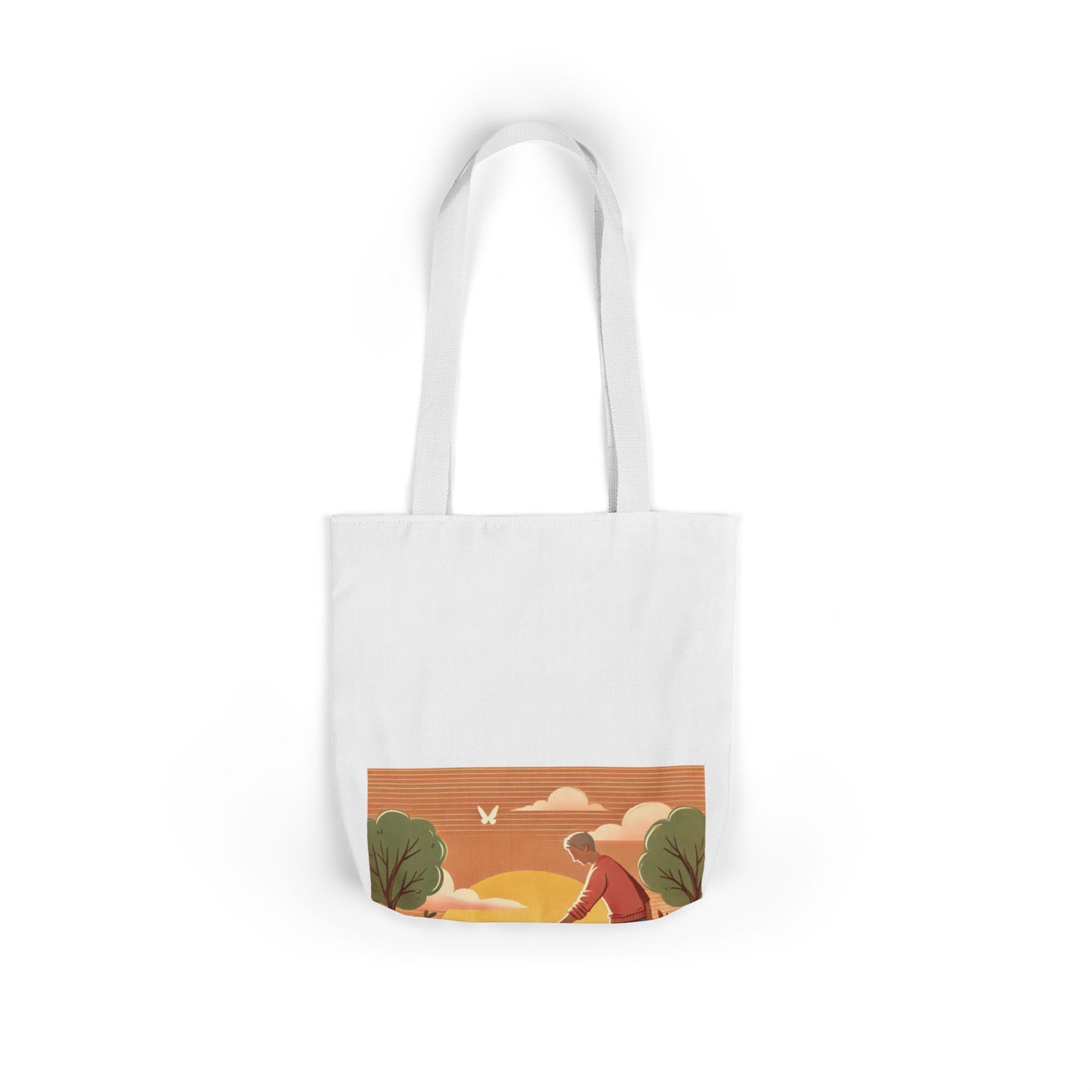 Helping Hands Sunset Garden Canvas Tote Bag