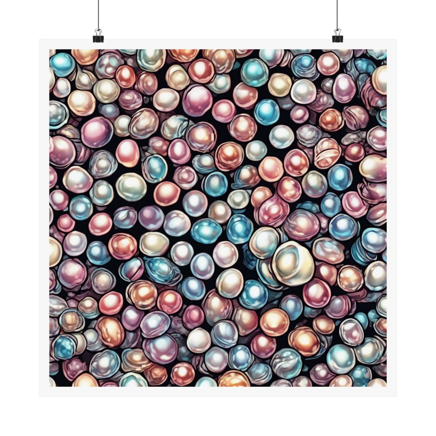 Pearl Bubble Pattern Abstract Gift Art Poster
