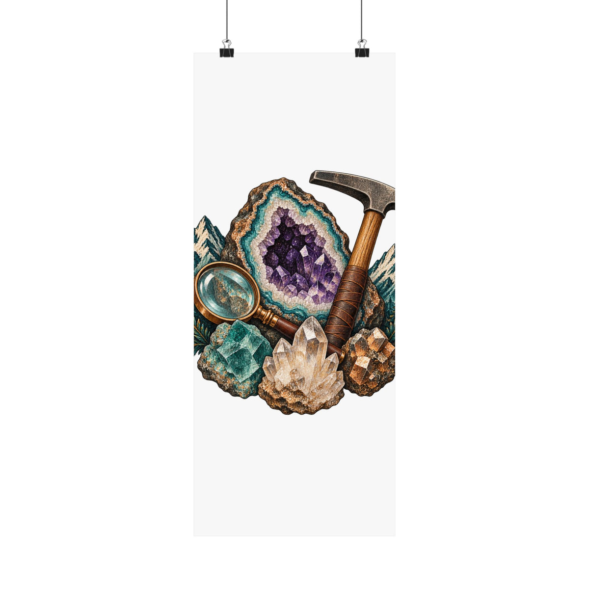 Vintage Geode and Rockhounding Field Kit Poster