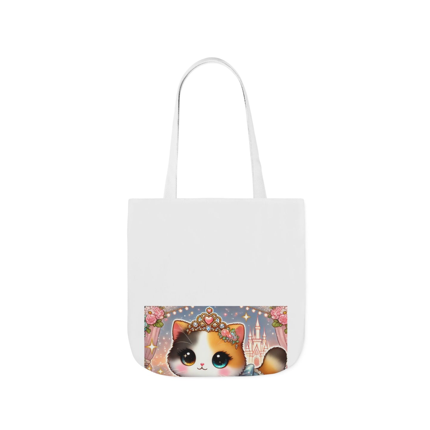 Pastel Princess Calico Cat Fantasy Canvas Tote Bag