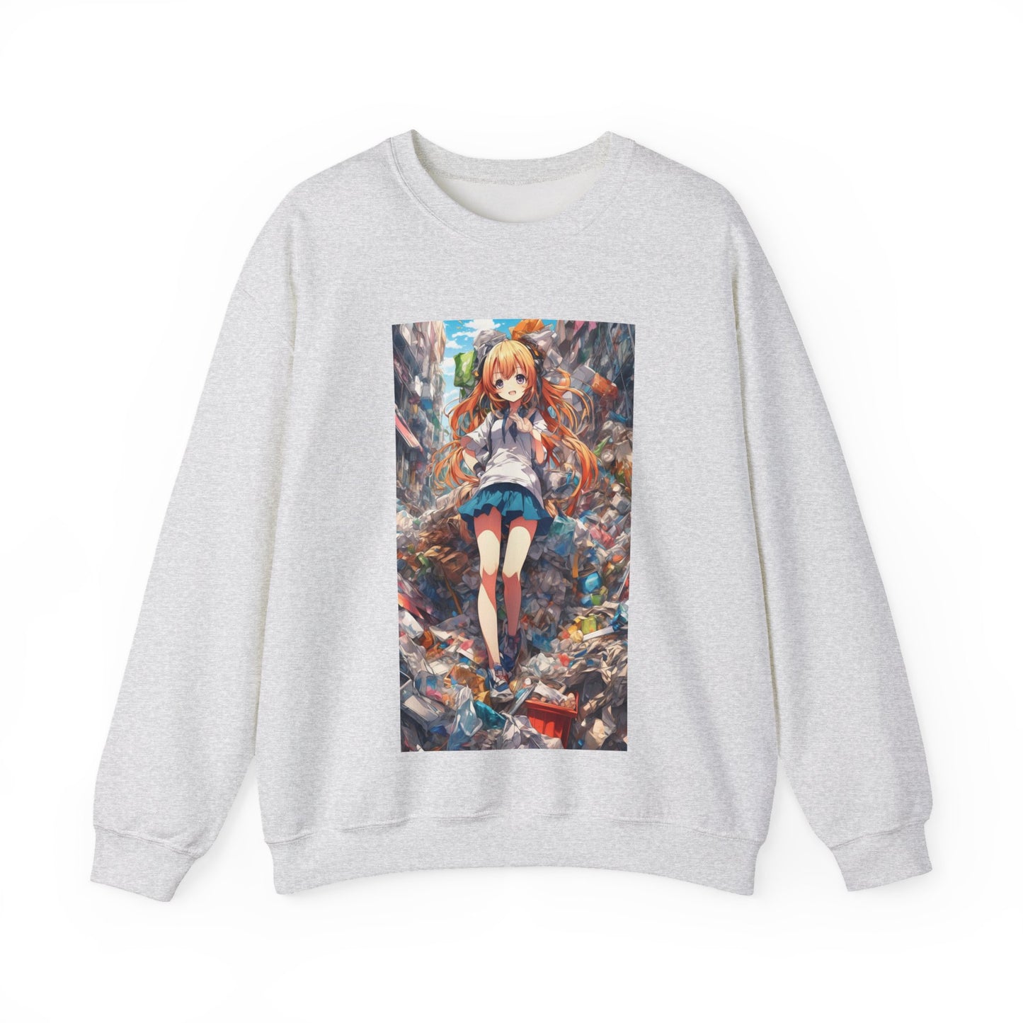 Recycling Rescue Anime Heroine Eco Street Art Sweatshirt