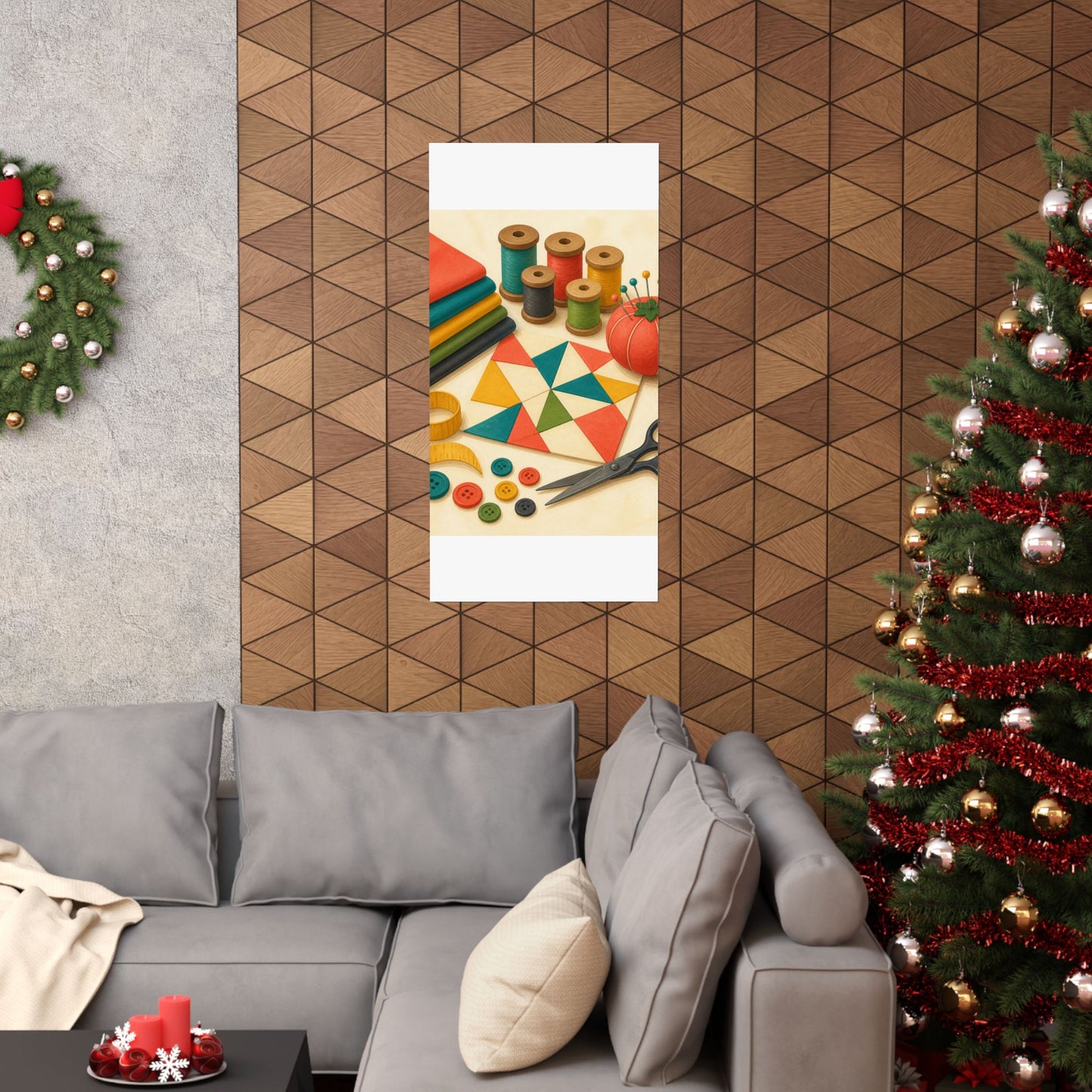 Colorful Sewing and Quilting Hobby Poster