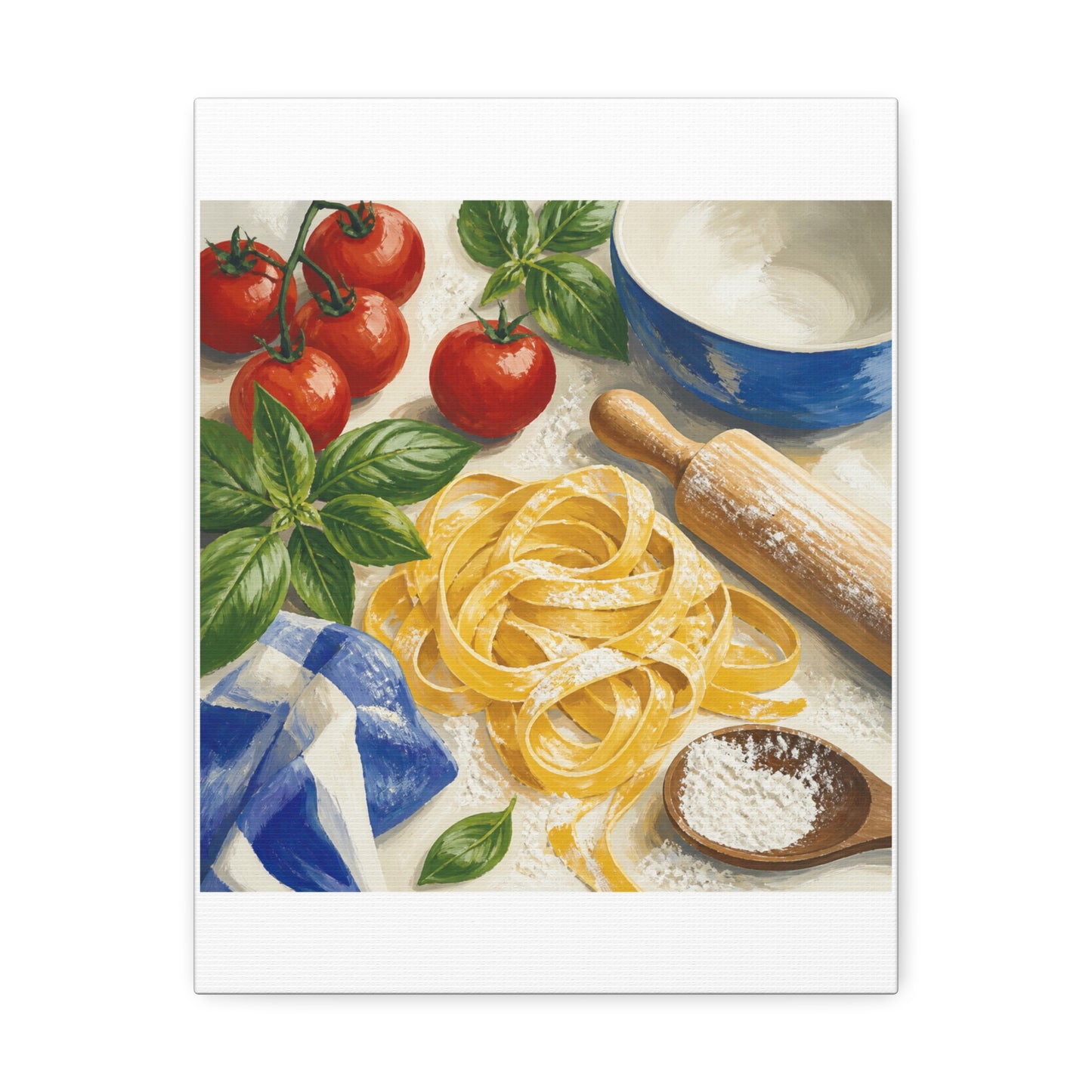 Fresh Pasta Making Kitchen Art Canvas Art