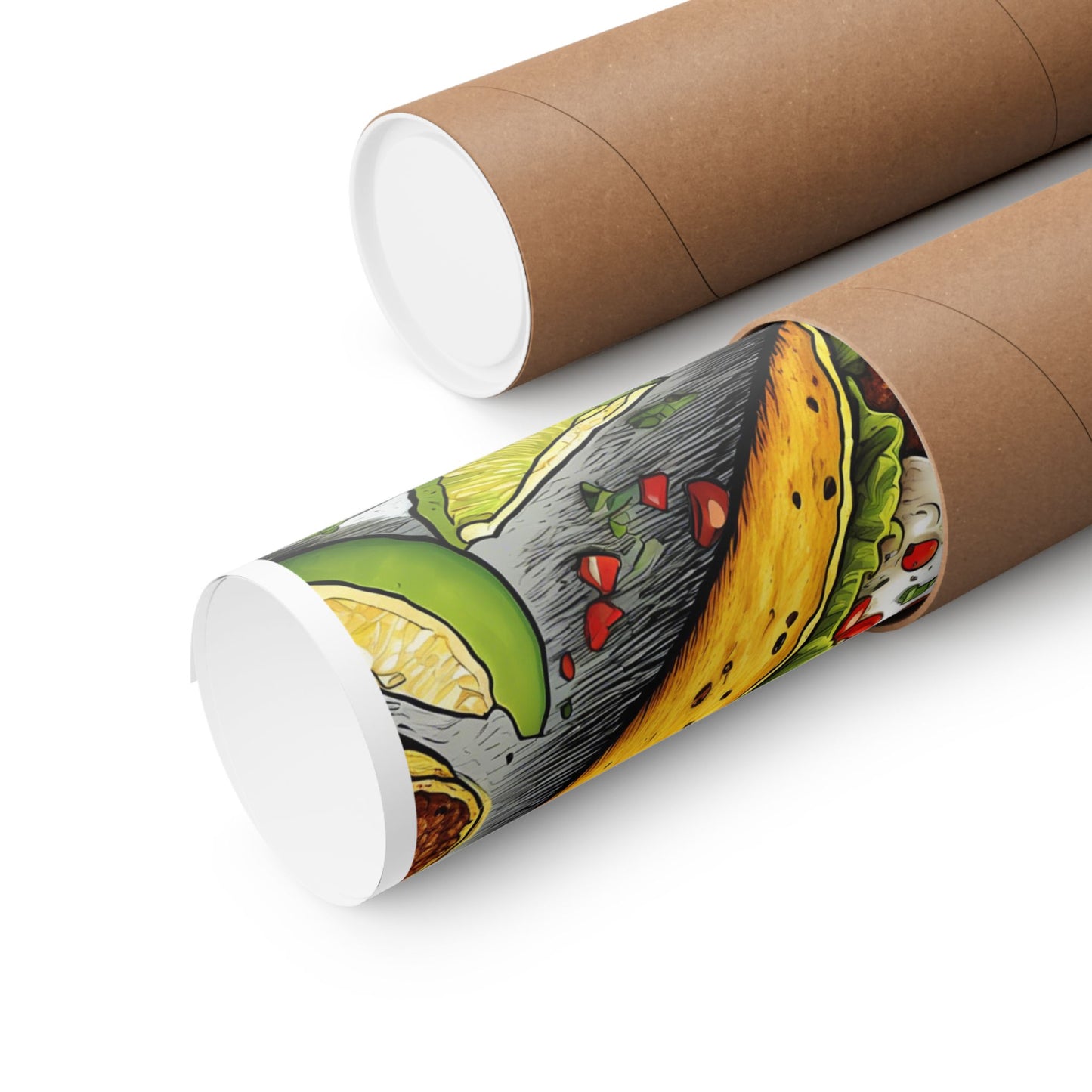 Bold Taco Illustration Foodie Gift Art Poster