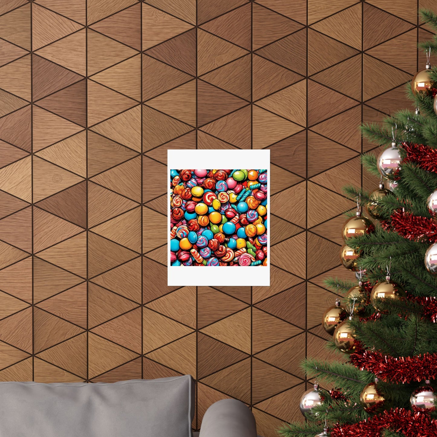 Colorful Candy Pattern Sweets Gift Art Poster
