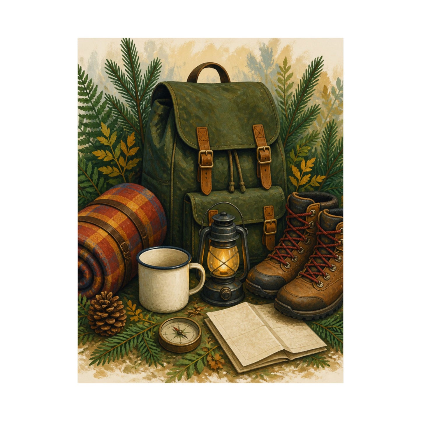 Generic Camping Gear Outdoor Adventure Poster