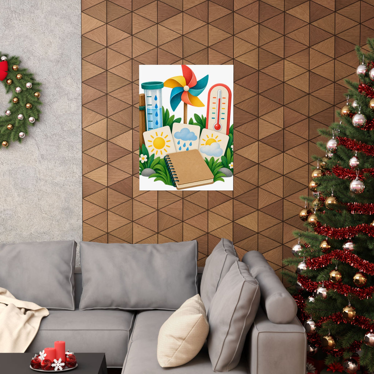 Colorful Backyard Weather Watching Kit Poster