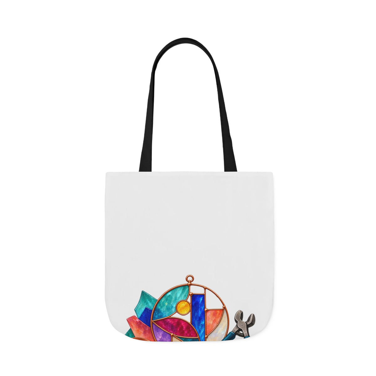 Abstract Stained Glass Suncatcher Workshop Tote Bag