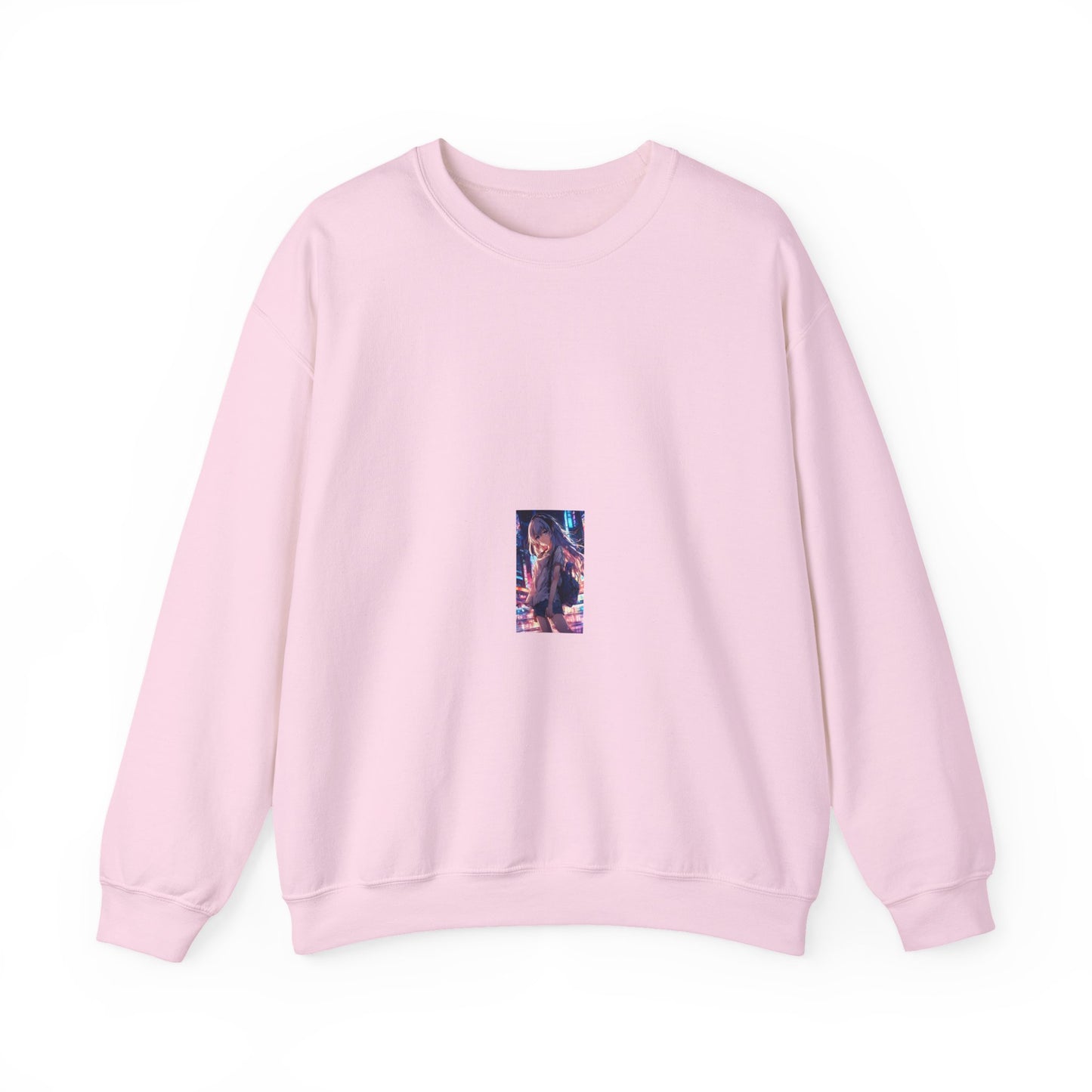 Anime City Night Heroine Portrait Soft Sweatshirt
