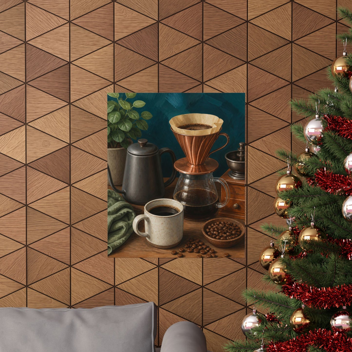 Warm Home Coffee Brewing Art Poster