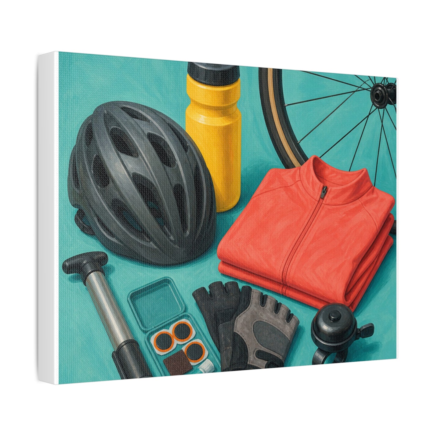 Colorful Cycling Gear Hobby Canvas Art