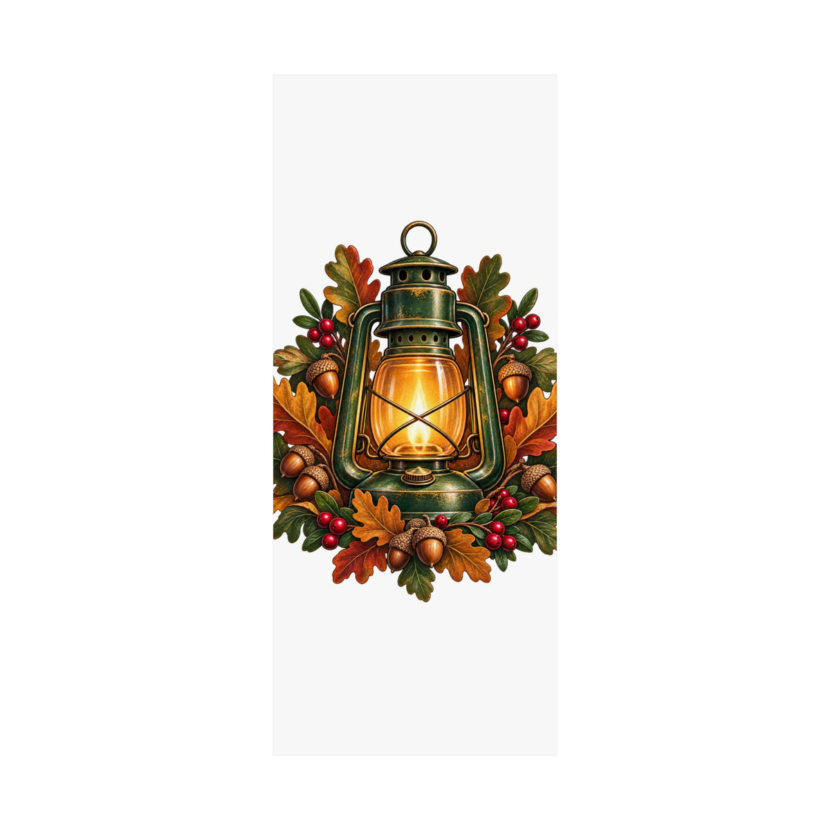 Autumn Oak Lantern and Acorns Poster