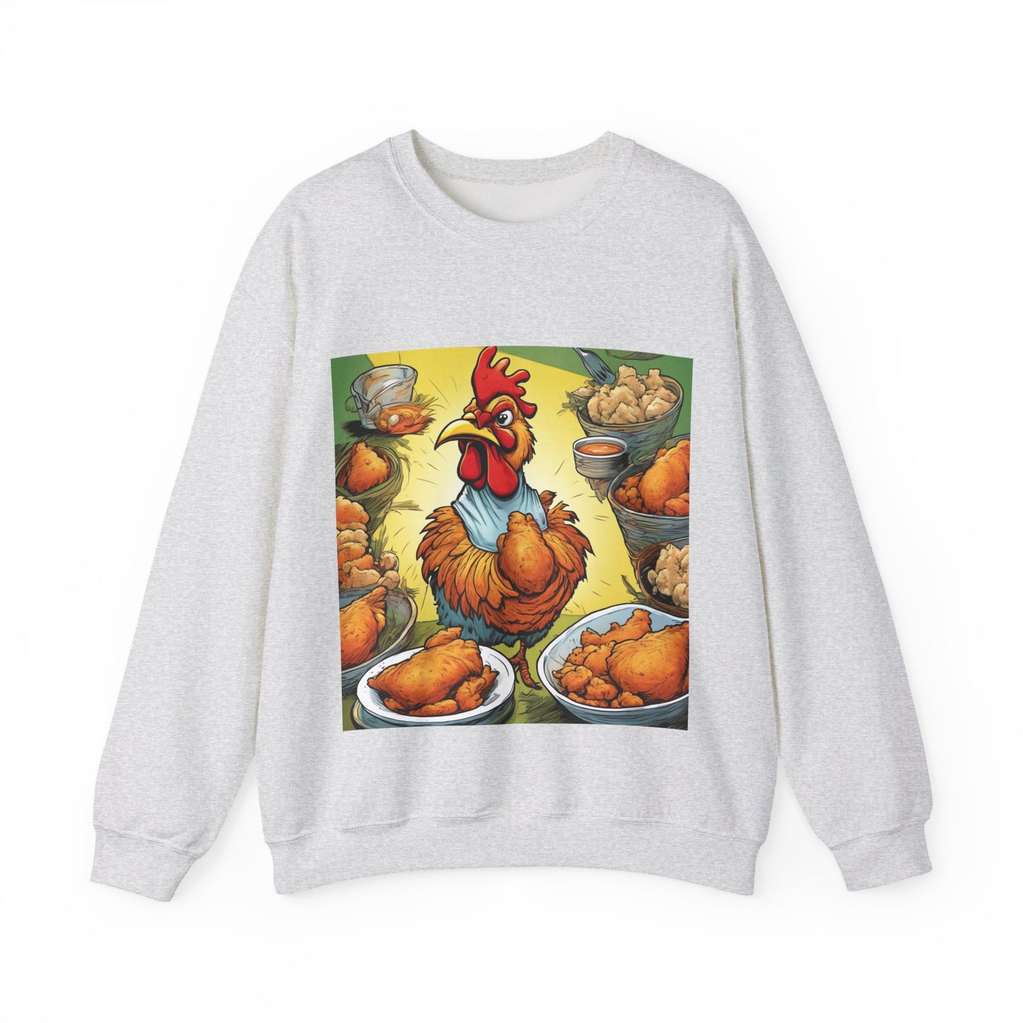 Funny Chicken Fried Food Comfort Food Art Sweatshirt
