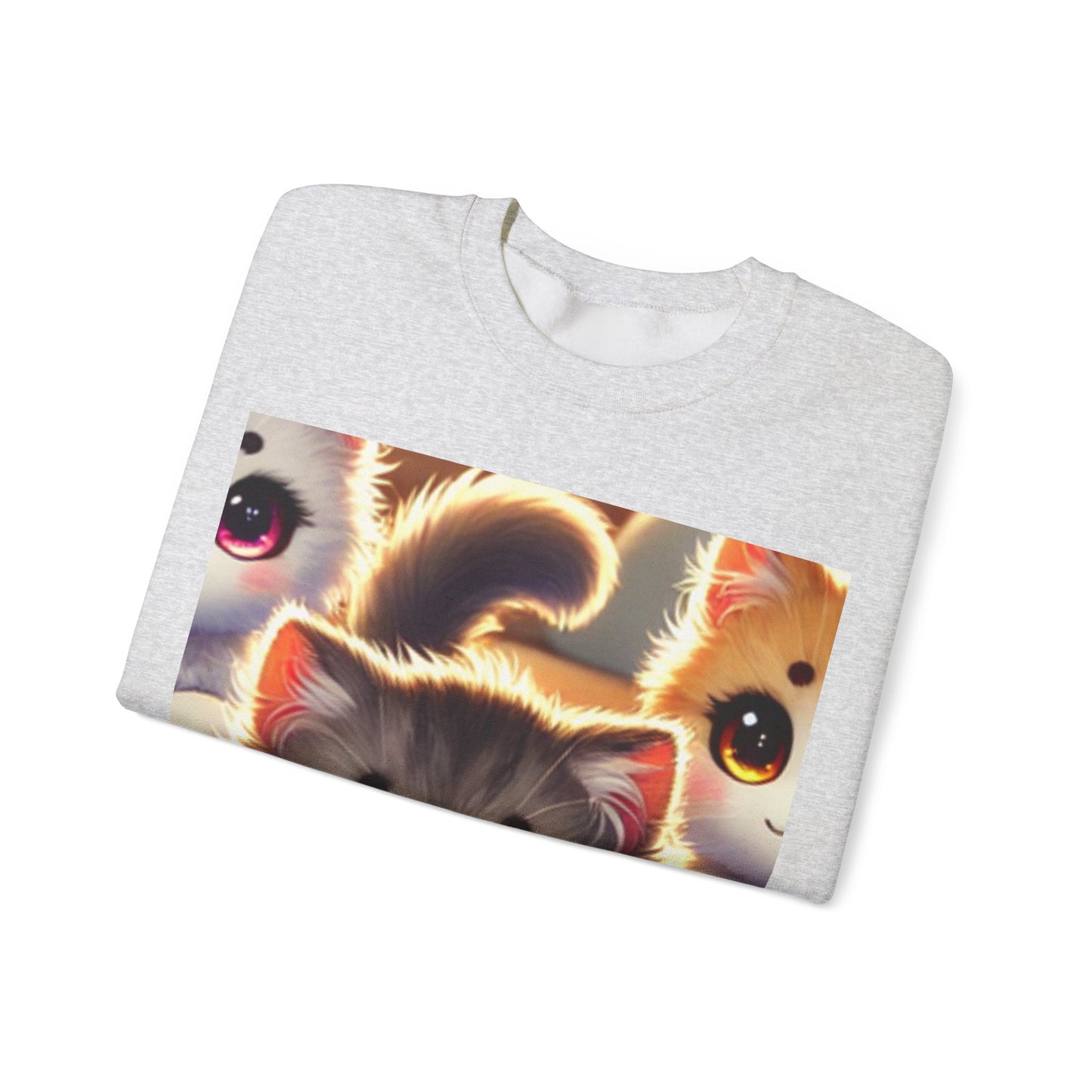 Cozy Yarn Kittens Cute Cat Lover Knitting Crew Sweatshirt Gift