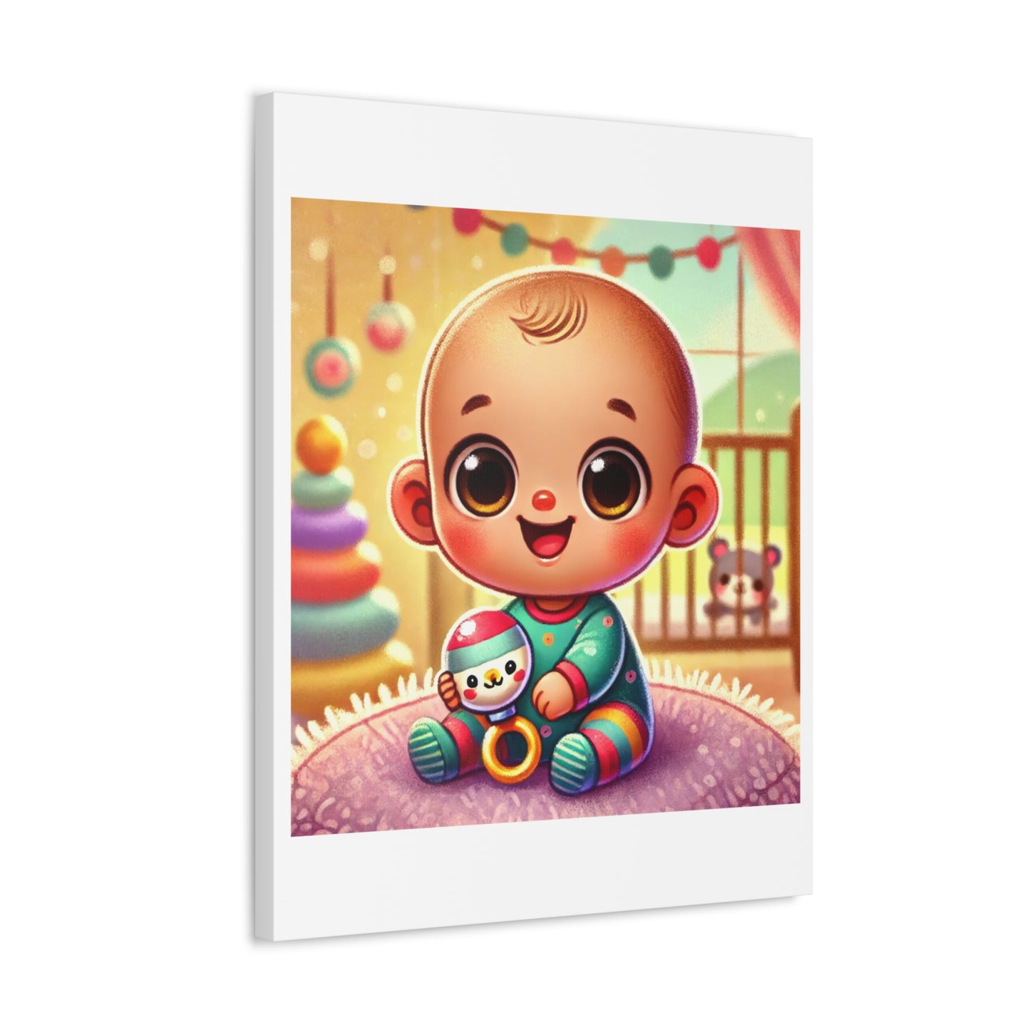 Cheerful Baby Nursery Playroom Canvas Art