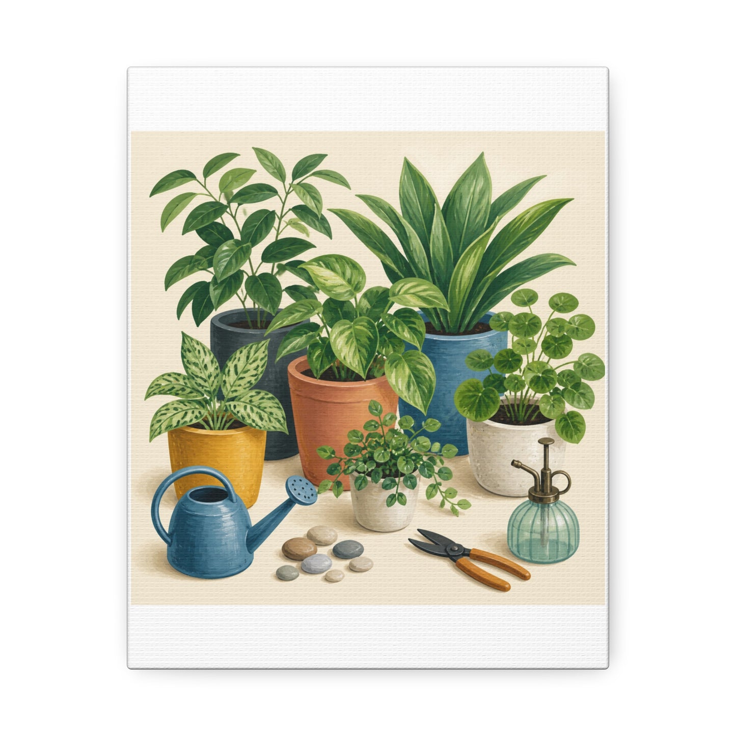 Calm Indoor Houseplant Collection Art Canvas Art