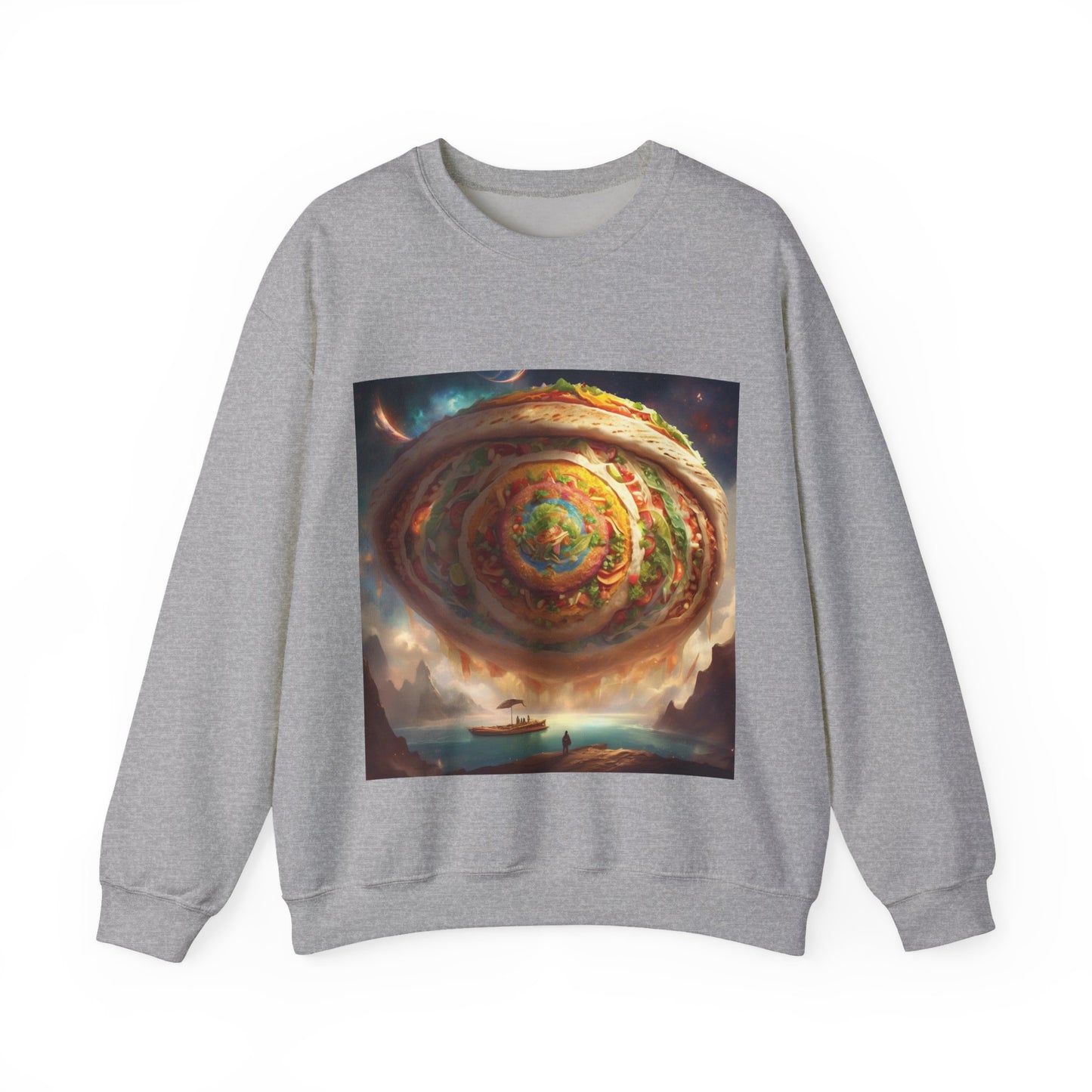 Cosmic Taco Portal Surreal Food Fantasy Art Sweatshirt