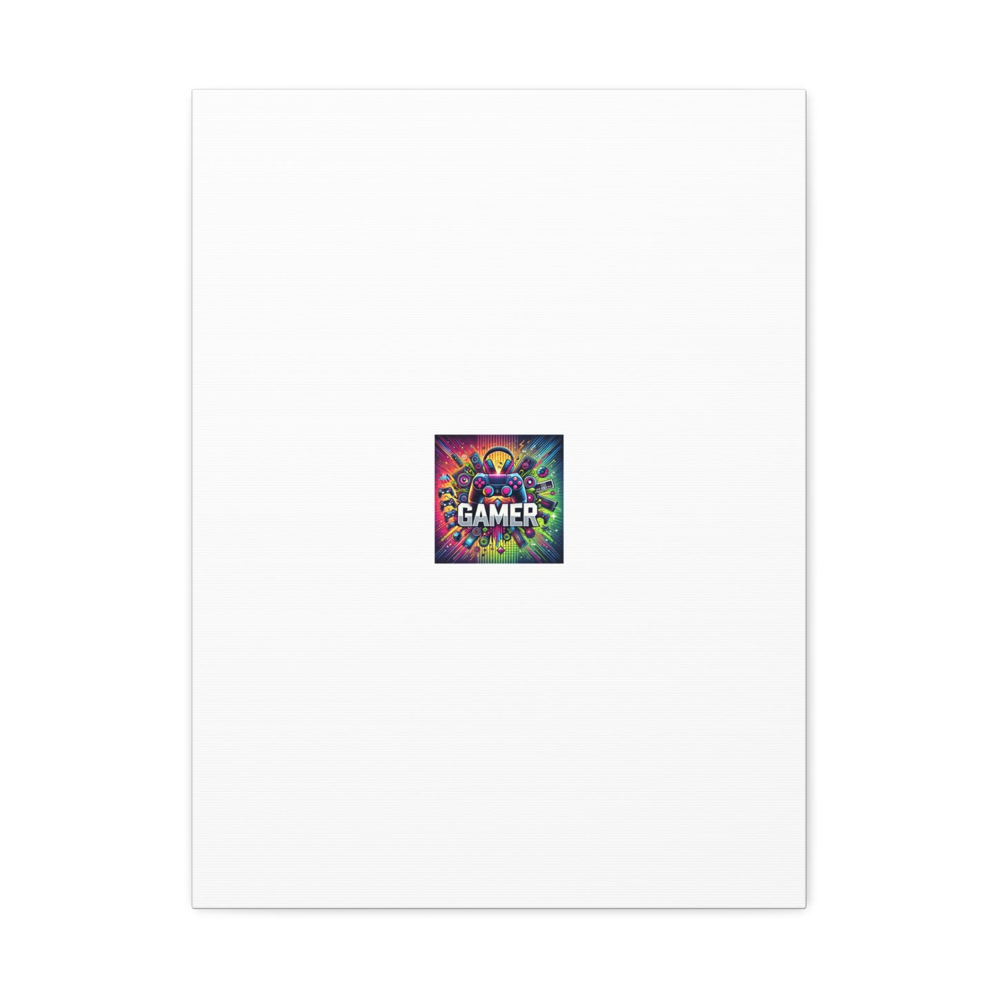 Neon Gamer Energy Retro Arcade Gaming Canvas Wall Art