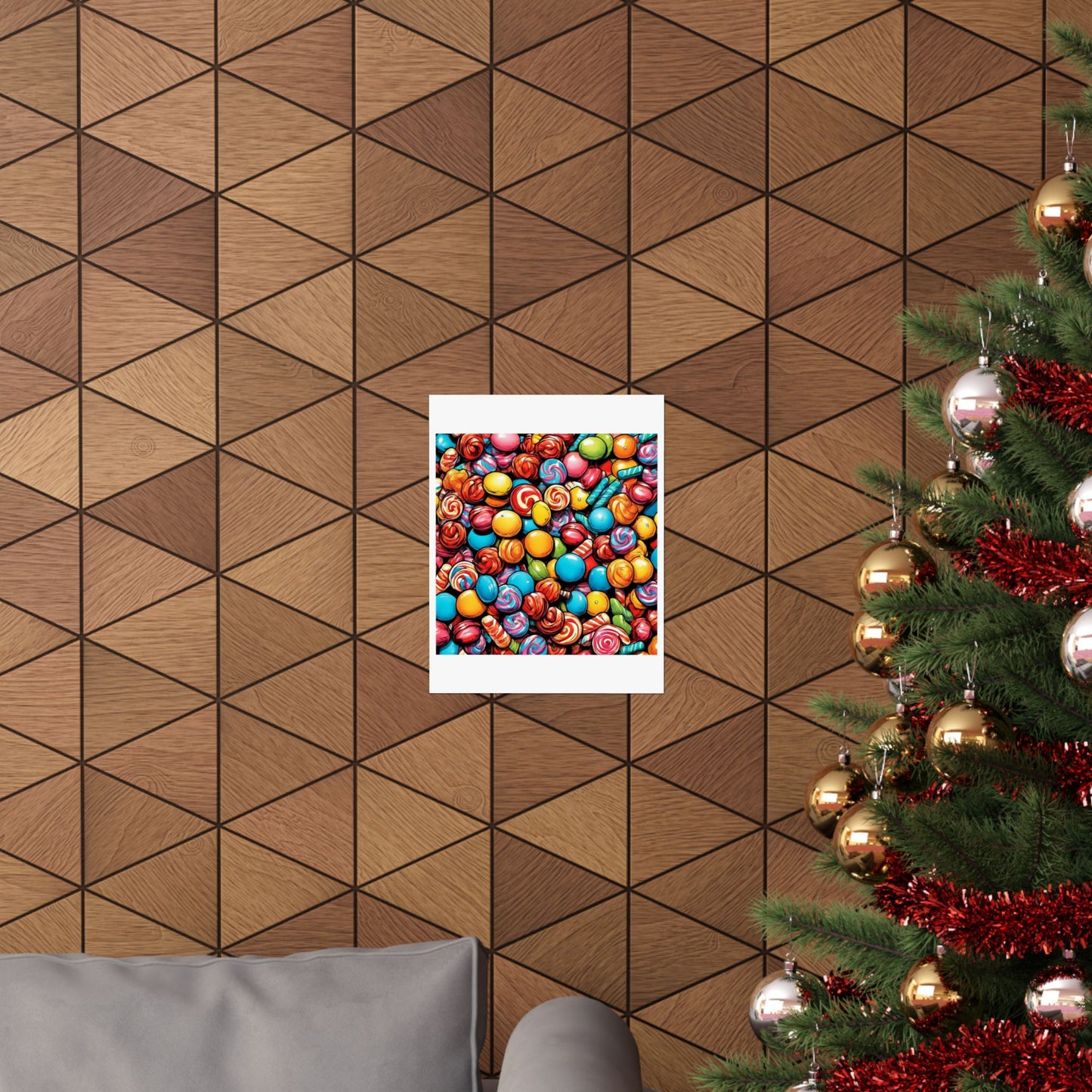 Colorful Candy Pattern Sweets Gift Art Poster