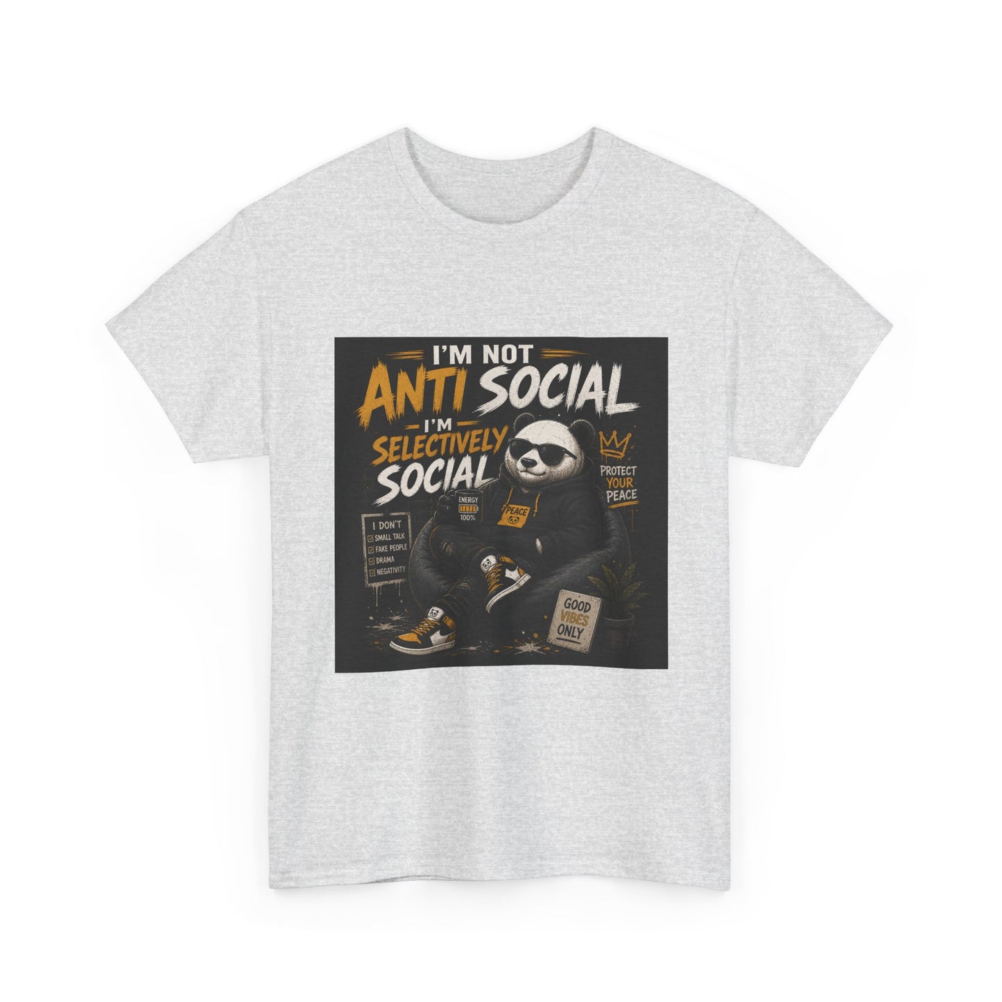 I’m Not Anti Social I’m Selectively Social sloth design Tee | funny introvert shirt