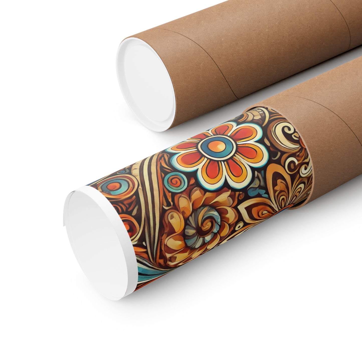 Ornate Abstract Floral Paisley Pattern Poster