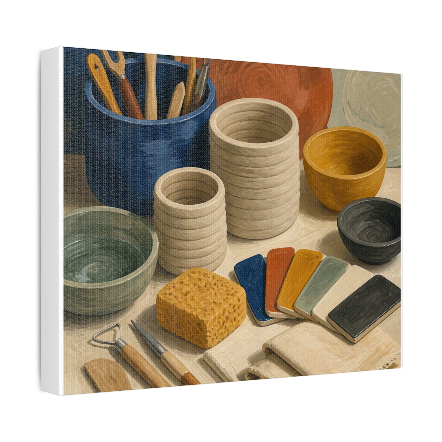 Handbuilt Ceramics Studio Art Canvas Art