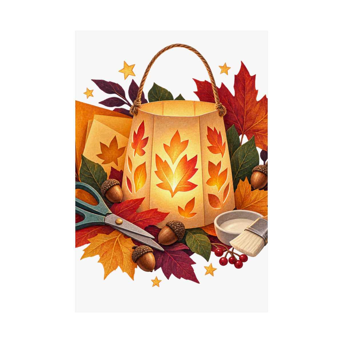 Autumn Lantern Making Workshop Poster