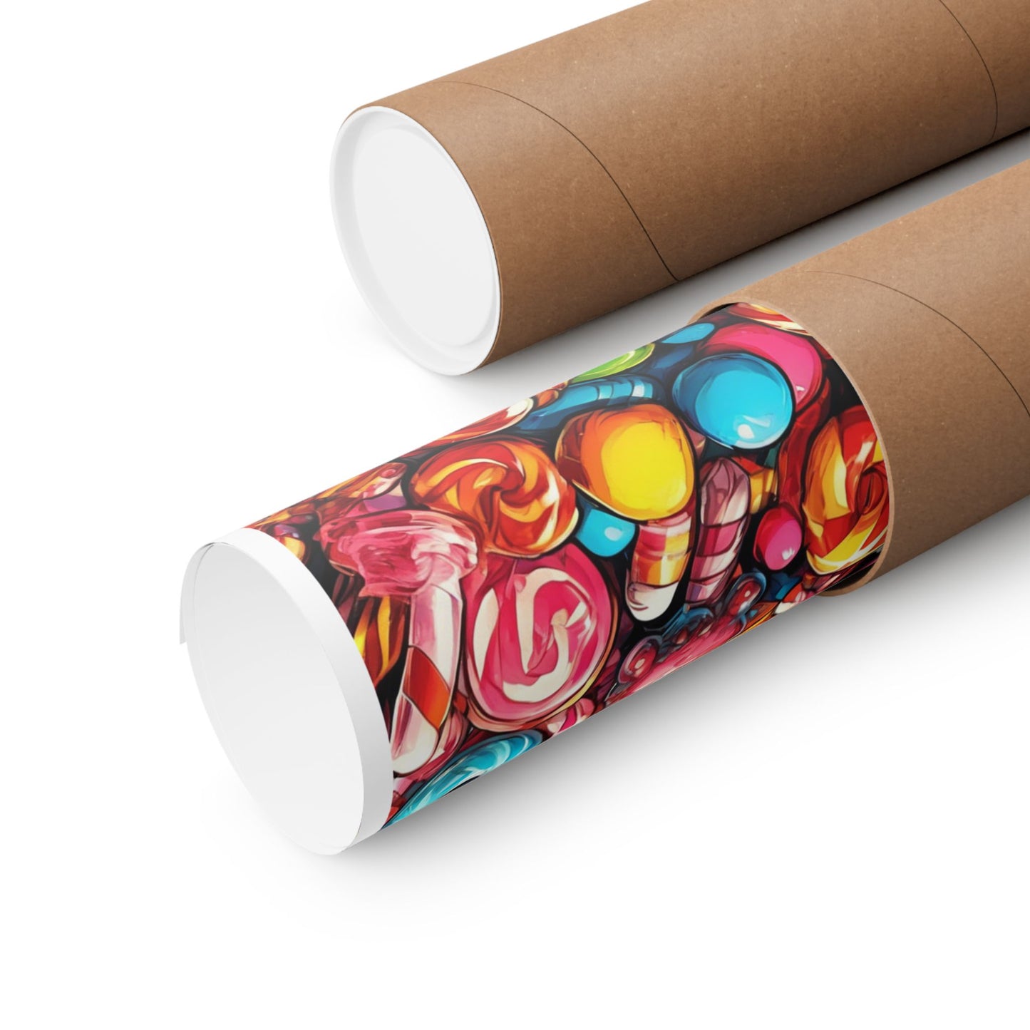 Colorful Candy and Lollipop Pattern Poster