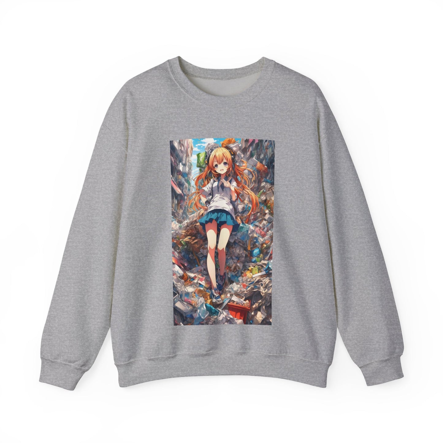 Recycling Rescue Anime Heroine Eco Street Art Sweatshirt