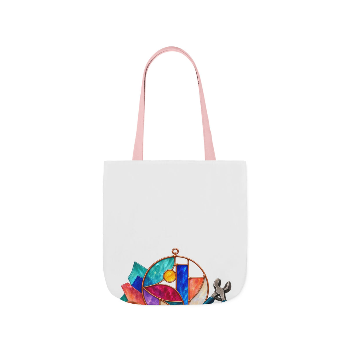 Abstract Stained Glass Suncatcher Workshop Tote Bag