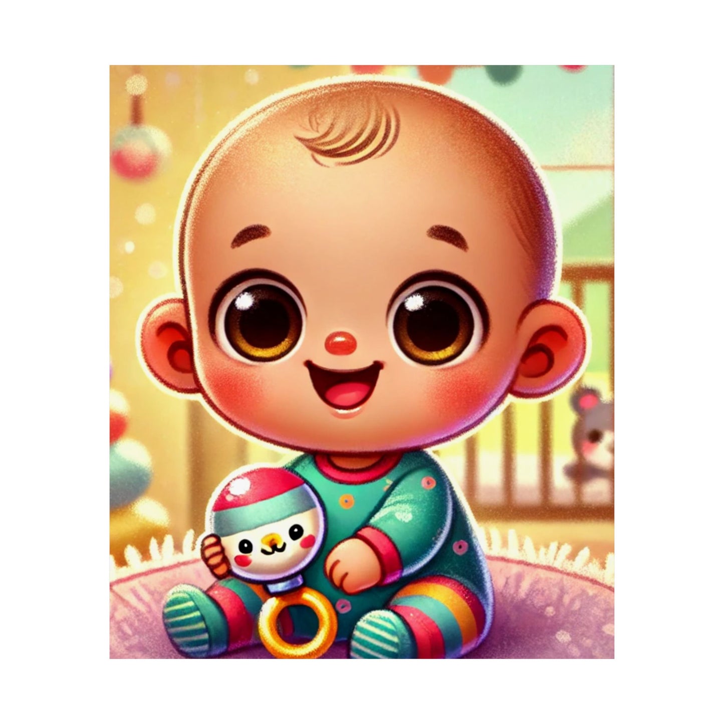 Cheerful Baby Nursery Playroom Art Poster