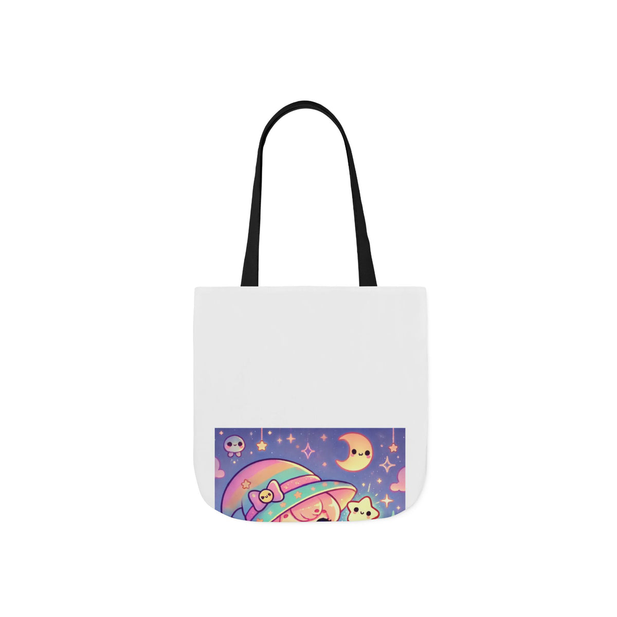 Kawaii Moon Wand Pastel Fantasy Art Canvas Tote Bag