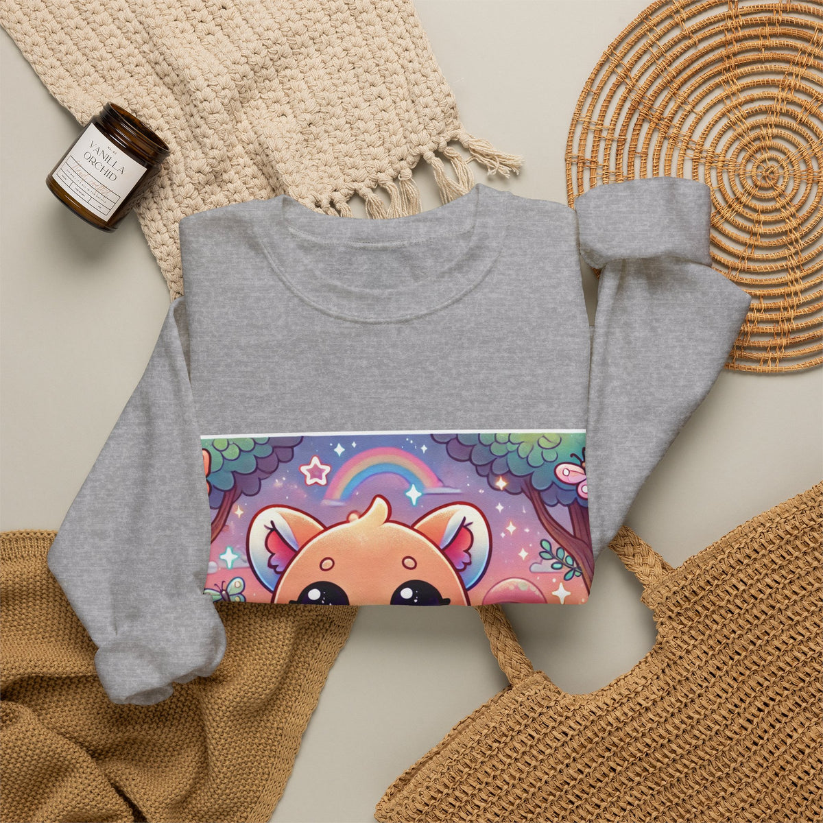 Pastel Woodland Fox Mushroom Kawaii Sweatshirt